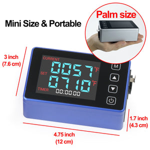 New Arrival ! Touch Panel Mini Enail for Sale, PID Temperature Controller Kit with Quart Nail and 25mm Coil, Easy Use, Novice Friendly– Red